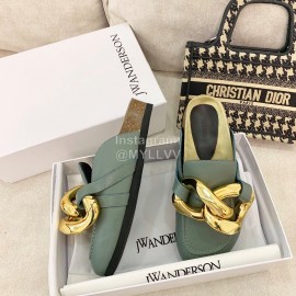 Jw Anderson Autumn Winter Calf Scandals For Women Blue