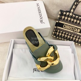 Jw Anderson Autumn Winter Calf Scandals For Women Blue