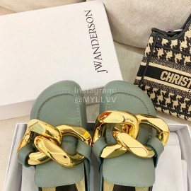 Jw Anderson Autumn Winter Calf Scandals For Women Blue