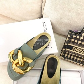 Jw Anderson Autumn Winter Calf Scandals For Women Blue