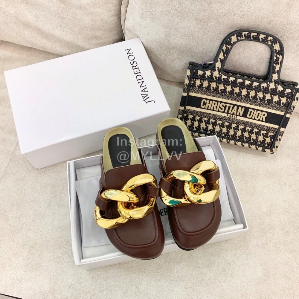 Jw Anderson Autumn Winter Calf Scandals For Women Brown