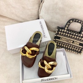 Jw Anderson Autumn Winter Calf Scandals For Women Brown