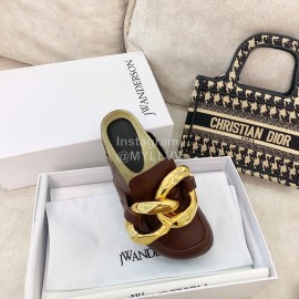 Jw Anderson Autumn Winter Calf Scandals For Women Brown
