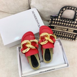 Jw Anderson Autumn Winter Calf Scandals For Women Red