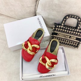 Jw Anderson Autumn Winter Calf Scandals For Women Red