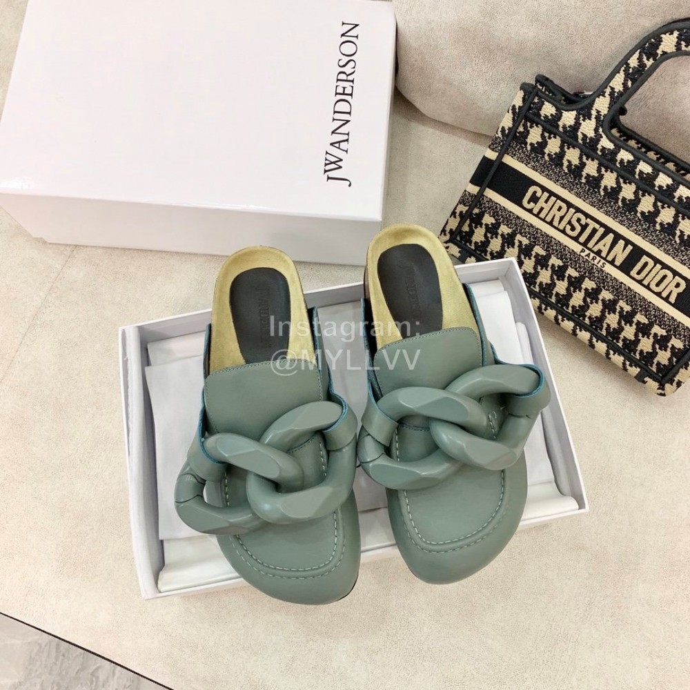 Jw Anderson Autumn Winter Calf Scandals For Women Green