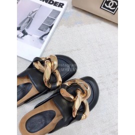 Jw Anderson Autumn Winter Calf Retro Scandals For Women Black