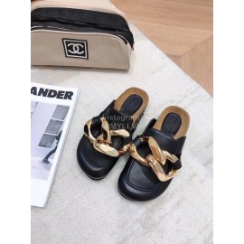 Jw Anderson Autumn Winter Calf Retro Scandals For Women Black