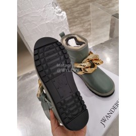 Jw Anderson Winter Warm Wool Boots For Women Gray