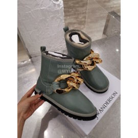 Jw Anderson Winter Warm Wool Boots For Women Gray