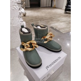 Jw Anderson Winter Warm Wool Boots For Women Gray