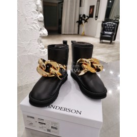 Jw Anderson Winter Warm Wool Boots For Women Coffee