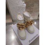 Jw Anderson Winter Warm Wool Boots For Women White