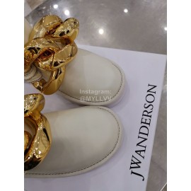 Jw Anderson Winter Warm Wool Boots For Women White