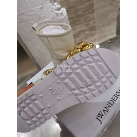 Jw Anderson Winter Warm Wool Boots For Women White