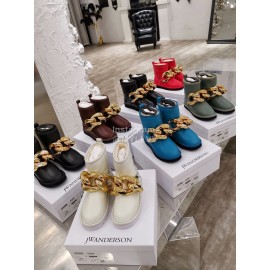 Jw Anderson Winter Warm Wool Boots For Women Blue