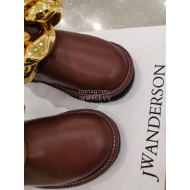 Jw Anderson Winter Warm Wool Boots For Women Brown