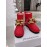 Jw Anderson Winter Warm Wool Boots For Women Red