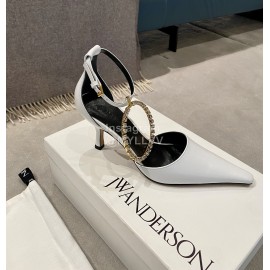 Jw Anderson Fashion Calf Diamond High Heel Scandals For Women White