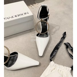 Jw Anderson Fashion Calf Diamond High Heel Scandals For Women White