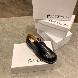 Jw Anderson Autumn Calf Square Head Retro Shoes For Women 