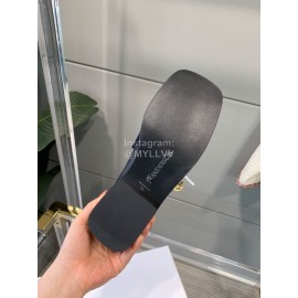 Jw Anderson Autumn Retro Calf Square Head Shoes For Women Blue