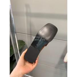 Jw Anderson Autumn Retro Calf Square Head Shoes For Women Brown