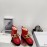 Jw Anderson Gold Chain Cowhide Wool Short Boots For Women Red