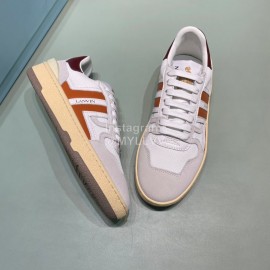 Lanvin Cowhide Suede Fabric Casual Board Shoes For Men And Women Brown