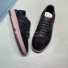 Lanvin Black Cowhide Suede Fabric Casual Board Shoes For Men And Women