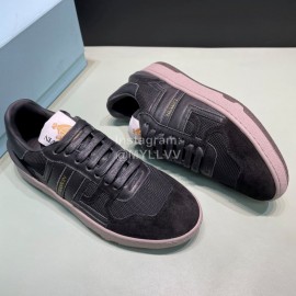 Lanvin Black Cowhide Suede Fabric Casual Board Shoes For Men And Women