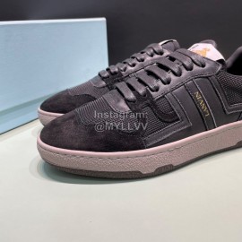 Lanvin Black Cowhide Suede Fabric Casual Board Shoes For Men And Women