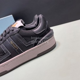 Lanvin Black Cowhide Suede Fabric Casual Board Shoes For Men And Women