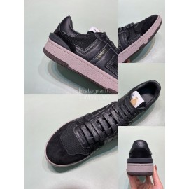 Lanvin Black Cowhide Suede Fabric Casual Board Shoes For Men And Women