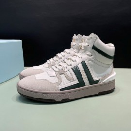 Lanvin Cowhide Suede Casual High Top Shoes For Men And Women Green