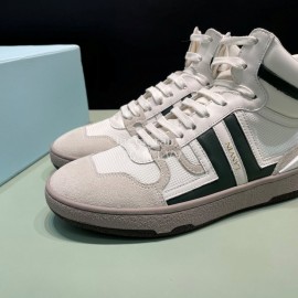 Lanvin Cowhide Suede Casual High Top Shoes For Men And Women Green