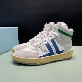 Lanvin Cowhide Suede Casual High Top Shoes For Men And Women Blue