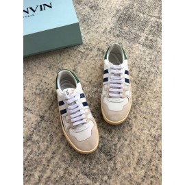 Lanvin Fashion Calf Mesh Casual Sneakers For Women Blue