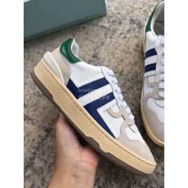 Lanvin Fashion Calf Mesh Casual Sneakers For Women Blue