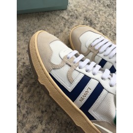 Lanvin Fashion Calf Mesh Casual Sneakers For Women Blue