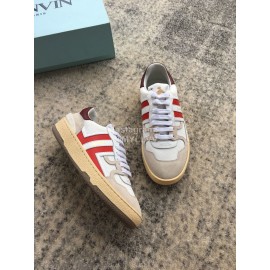 Lanvin Fashion Calf Mesh Casual Sneakers For Women Red