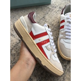 Lanvin Fashion Calf Mesh Casual Sneakers For Women Red