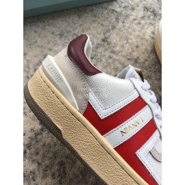 Lanvin Fashion Calf Mesh Casual Sneakers For Women Red