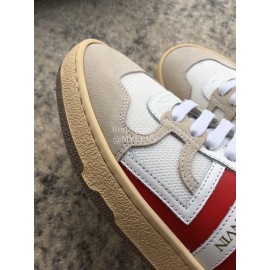 Lanvin Fashion Calf Mesh Casual Sneakers For Women Red
