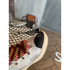 Lanvin Fashion Calf Thick Soles Casual Sneakers For Men And Women Beige