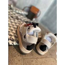 Lanvin Fashion Calf Thick Soles Casual Sneakers For Men And Women Beige