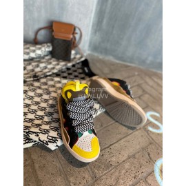 Lanvin Fashion Calf Thick Soles Casual Sneakers For Men And Women Yellow