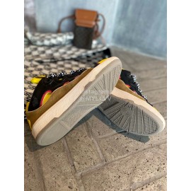 Lanvin Fashion Calf Thick Soles Casual Sneakers For Men And Women Yellow