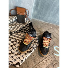 Lanvin Fashion Calf Thick Soles Casual Sneakers For Men And Women Black