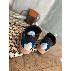 Lanvin Fashion Calf Thick Soles Casual Sneakers For Men And Women Blue